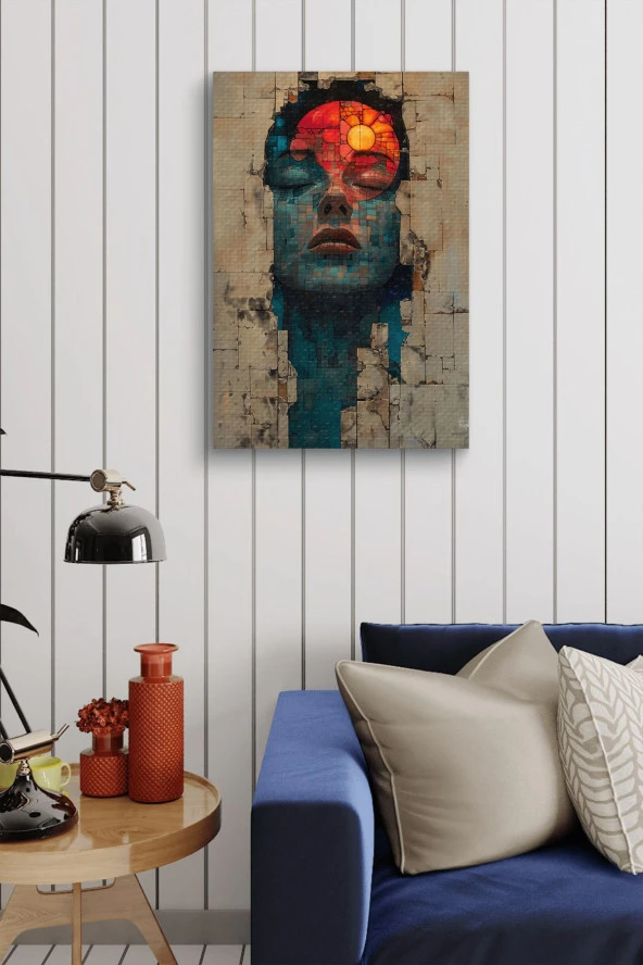 Modern Kadın Yağlı Kanvas Tablo - Resim 5