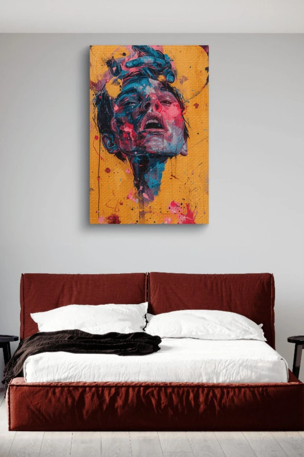 Dekoratif Futuristik Kadın Tablosu - Resim 3