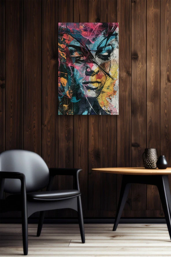 Futuristik Grafitti Yağlı Kanvas Tablo - Resim 6