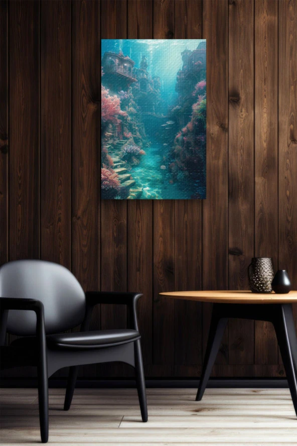 Su Altı Şehri Kanvas Tablo - Resim 6