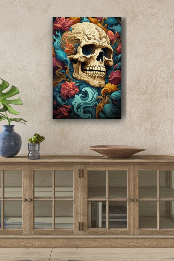 Rengarenk Kuru Kafa Yağlı Kanvas Tablo ürün görseli