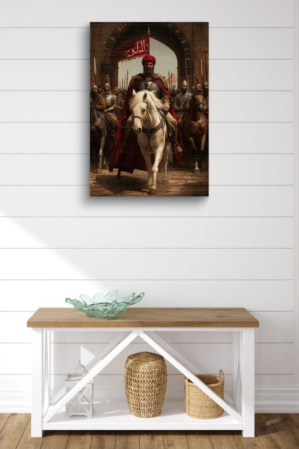 Fatih Sultan Mehmet Han ''İstanbula Giriş'' Yağlı Kanvas Tablo - Resim 2