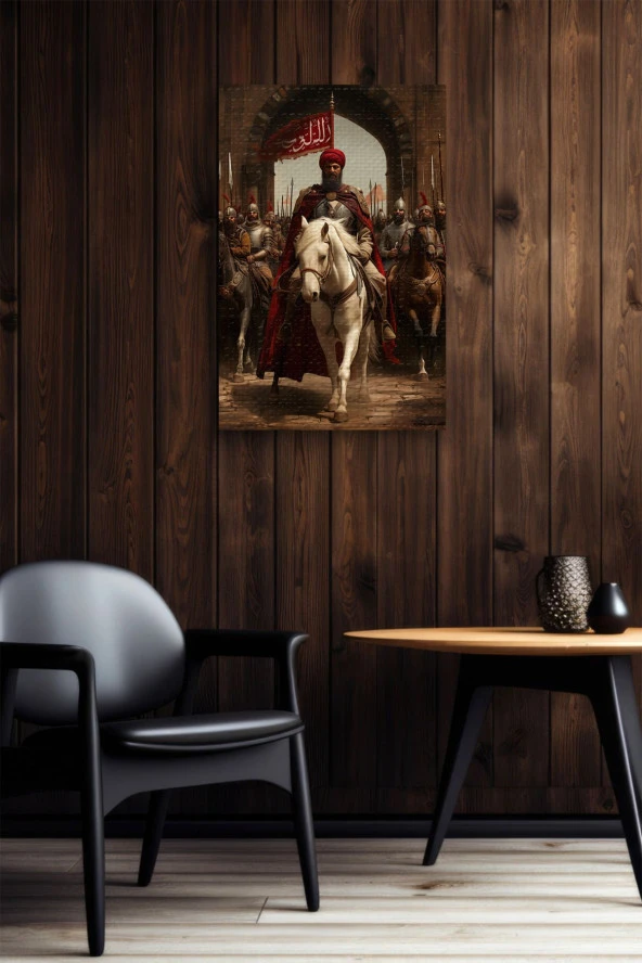 Fatih Sultan Mehmet Han ''İstanbula Giriş'' Yağlı Kanvas Tablo - Resim 6