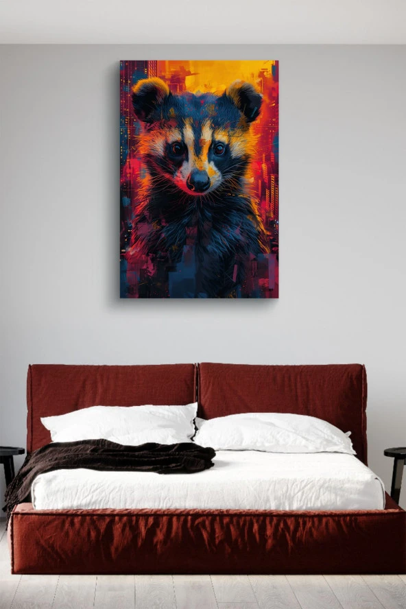 Modernist Futuristik Bal Porsuğu Yağlı Kanvas Tablo - Resim 3