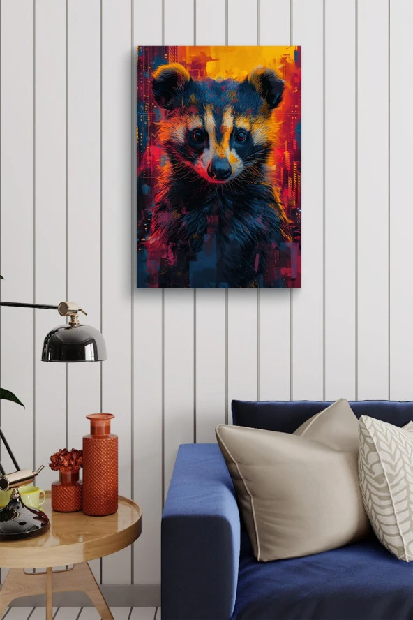 Modernist Futuristik Bal Porsuğu Yağlı Kanvas Tablo - Resim 4