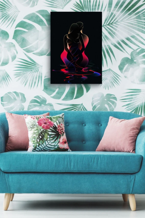 Hologram Detay İnsan Silüetleri Yağlı Kanvas Tablo - Resim 5