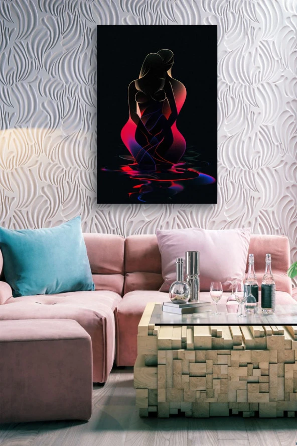 Hologram Detay İnsan Silüetleri Yağlı Kanvas Tablo - Resim 7