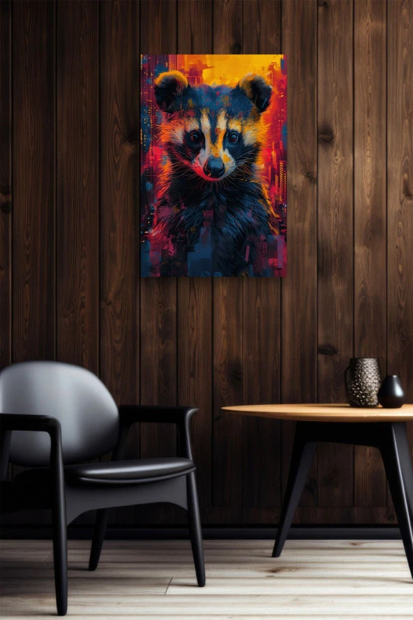 Modernist Futuristik Bal Porsuğu Yağlı Kanvas Tablo - Resim 6