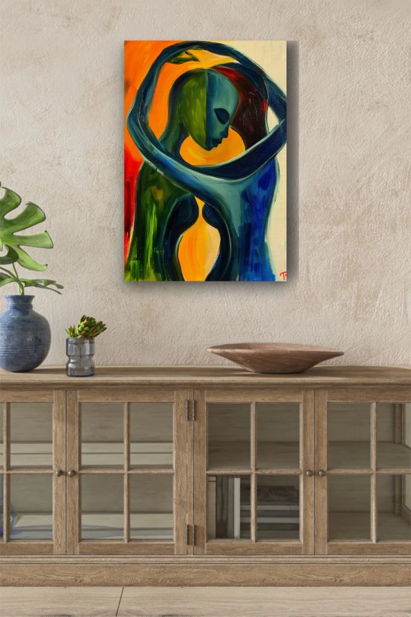 Beraberlik Temalı Sanatsal Tasarım Yağlı Kanvas Tablo ürün görseli