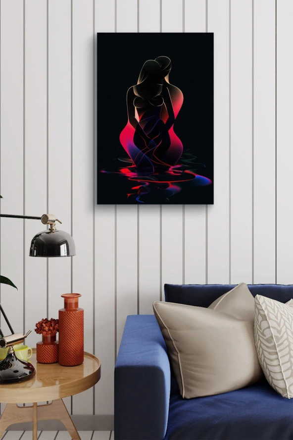 Hologram Detay İnsan Silüetleri Yağlı Kanvas Tablo - Resim 4