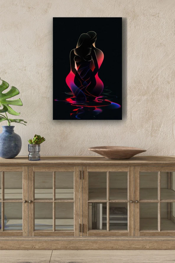 Hologram Detay İnsan Silüetleri Yağlı Kanvas Tablo ürün görseli