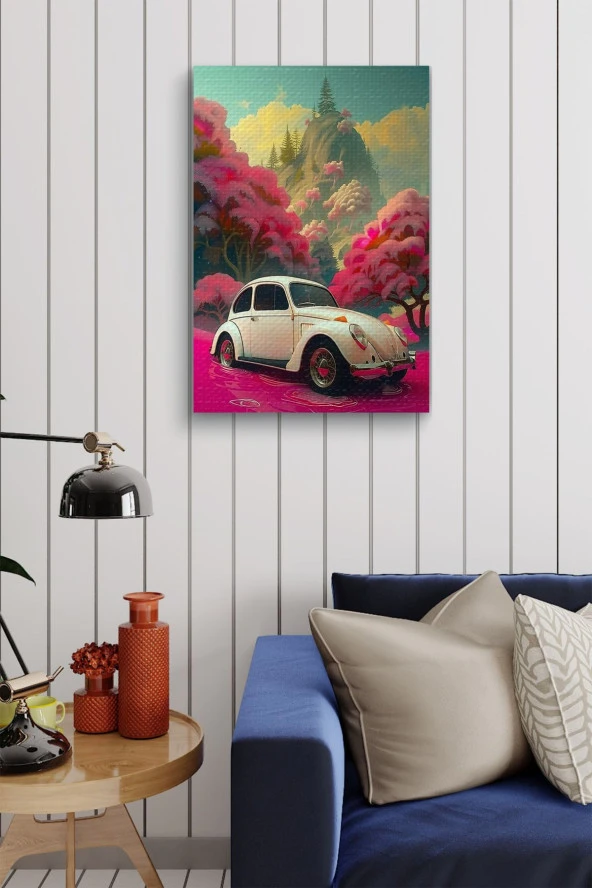 Manzara Detaylı Tosbağa Yağlı Kanvas Tablo - Resim 3