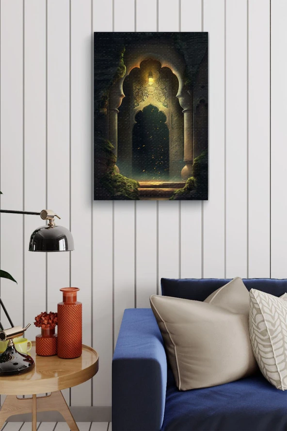 Modernist Sanatsal Duvar ve Yeşillikler Yağlı Kanvas Tablo - Resim 4