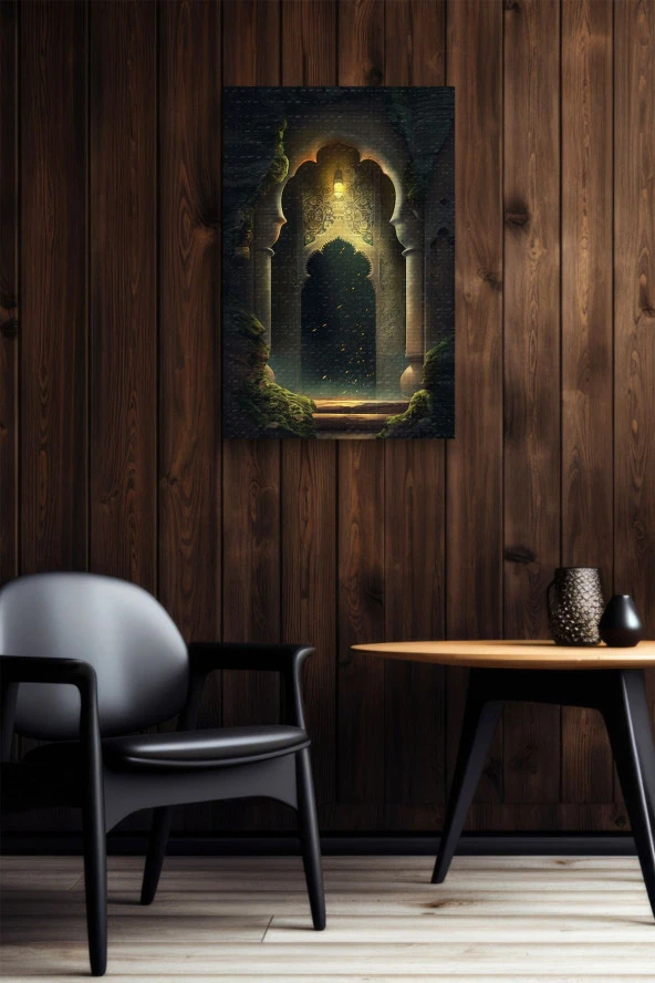 Modernist Sanatsal Duvar ve Yeşillikler Yağlı Kanvas Tablo - Resim 6