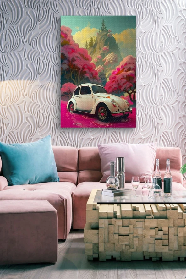 Manzara Detaylı Tosbağa Yağlı Kanvas Tablo - Resim 6