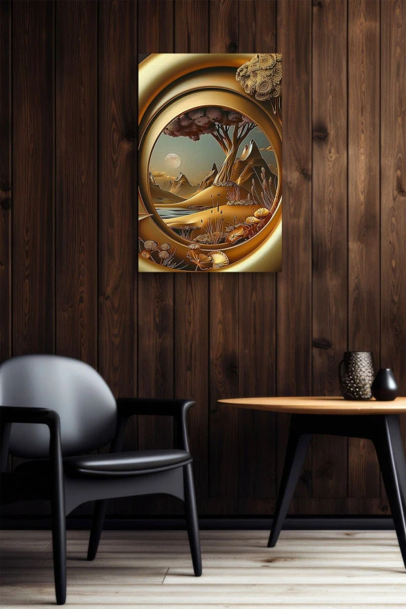 Kabartma Görünümlü Manzara Yağlı Kanvas Tablo - Resim 6