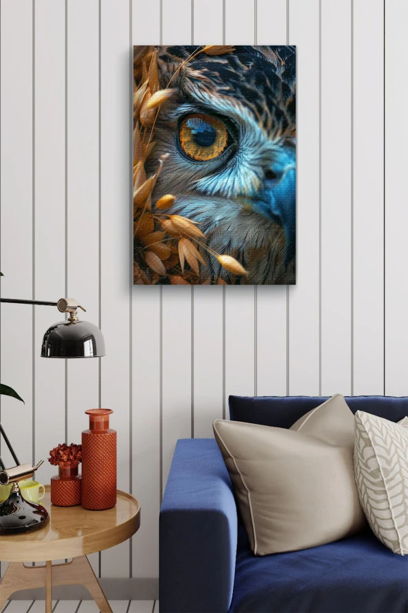 Tekli Kartal Gözü Yağlı Kanvas Tablo - Resim 4