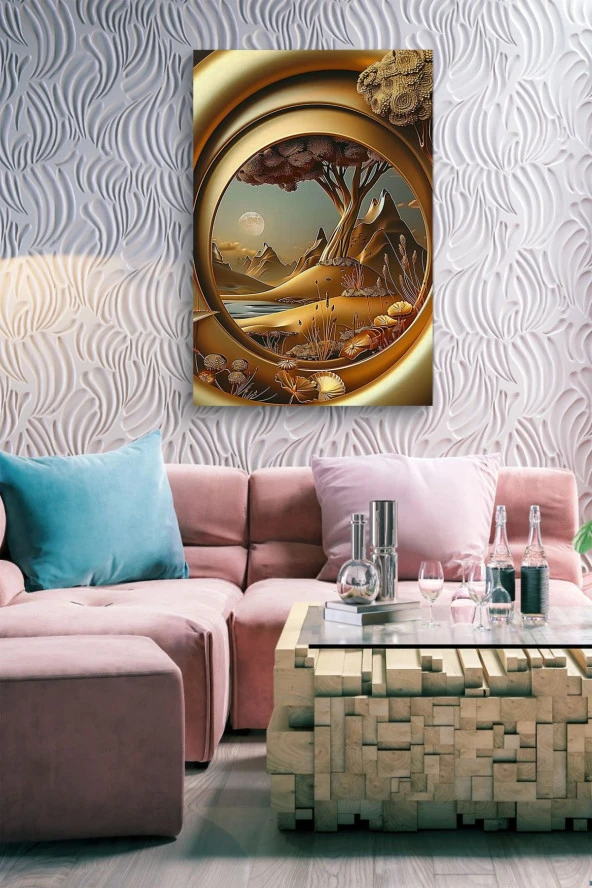 Kabartma Görünümlü Manzara Yağlı Kanvas Tablo - Resim 7