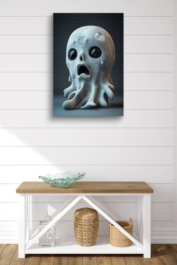 Korkmuş Taş Görünümlü Hayalet Yağlı Kanvas Tablo - Resim 2