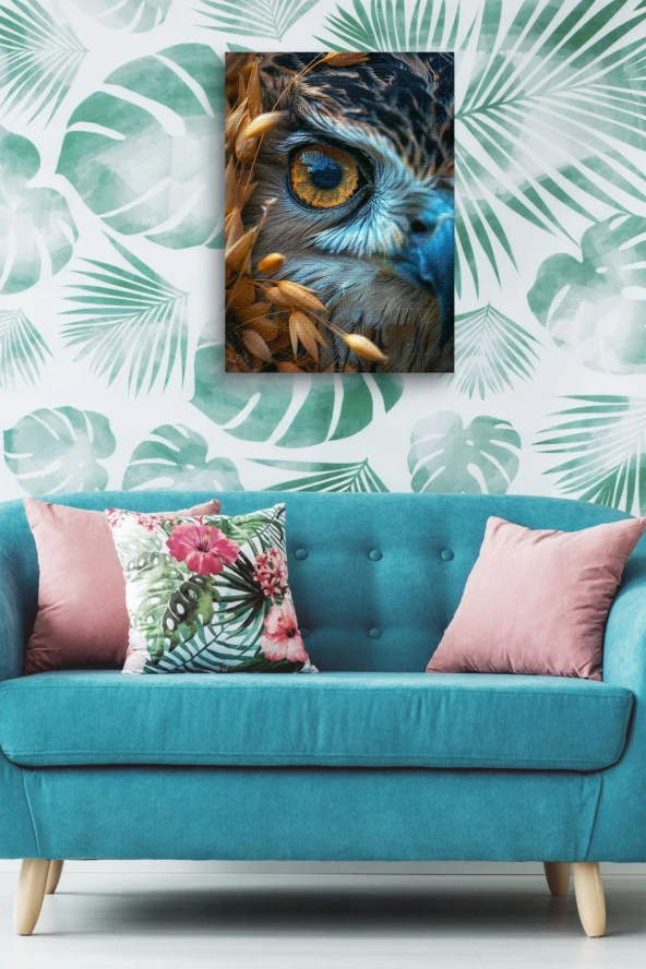 Tekli Kartal Gözü Yağlı Kanvas Tablo - Resim 5