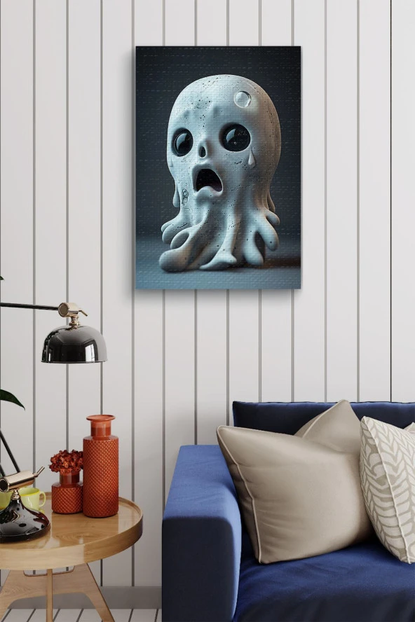 Korkmuş Taş Görünümlü Hayalet Yağlı Kanvas Tablo - Resim 4