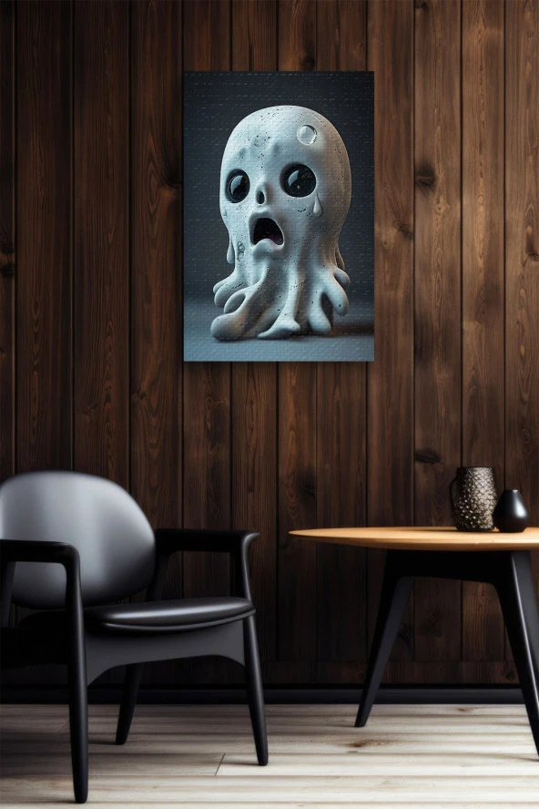 Korkmuş Taş Görünümlü Hayalet Yağlı Kanvas Tablo - Resim 6