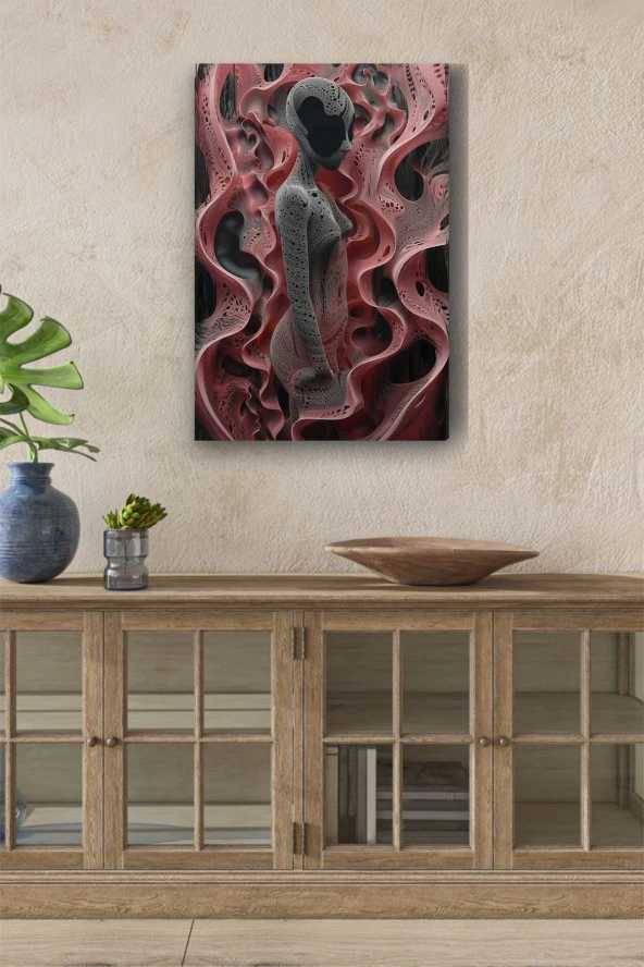 Sanatsal Modern İnsan Silueti Yağlı Kanvas Tablo ürün görseli