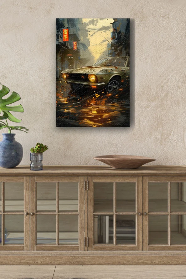 Eski Araba Yağlı Kanvas Tablo ürün görseli