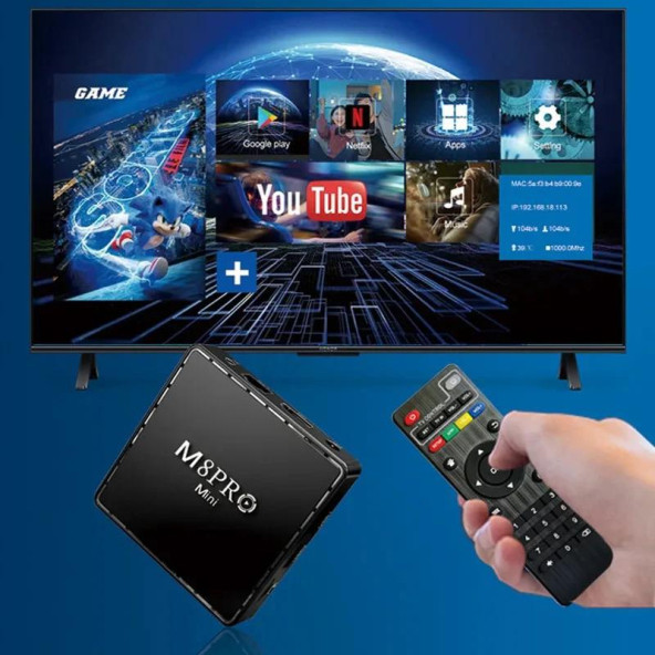 M8 PRO Mini 2.4G 10K ultra HD 64 GB TV BOX Android TV GAME BOX android 12.1 TV  2 Adet Oyun Konsolu - 3