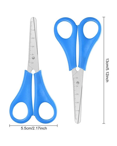 Logon Cetvelli Okul Makası 10 Adet - 5