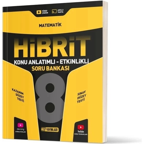 HIZ 8.SINIF MATEMATİK HİBRİT KONU ANLATIMLI ETKİNLİKLİ SORU BANKASI