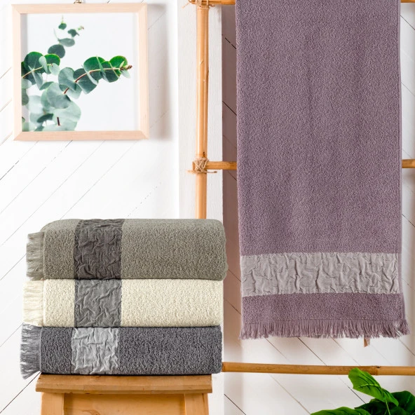 Schafer Home Crepe 50x90 Armürlü Havlu-Lavanta