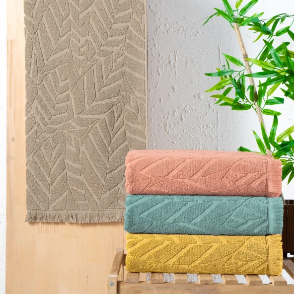 Schafer Home Modern 50x90 Jakarlı Havlu 1 Parça-Bej