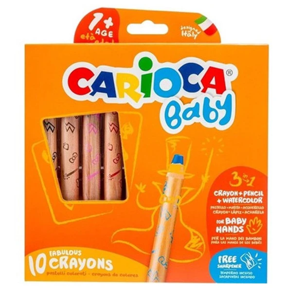 Carioca Jumbo Bebek Ahşap Gövdeli Boya Kalemi 3 In 1 10 Lu 42818