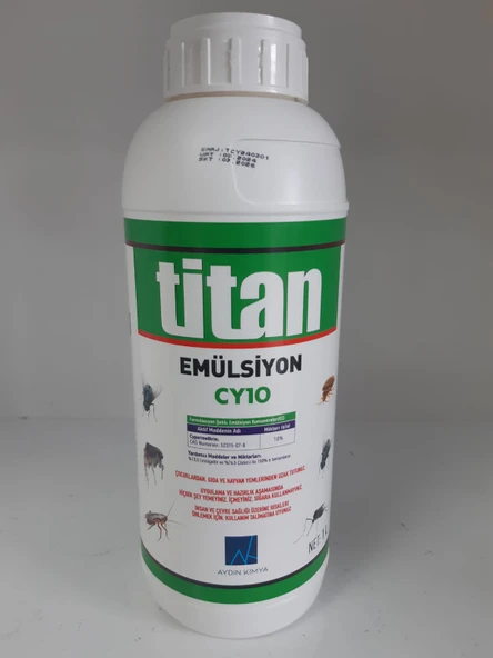 Titan Emülsiyon CY10 Kokulu Haşere Öldürücü | 1 Litre