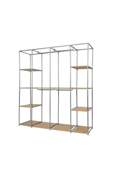 Double Askılıklı Çelik Profilli Bez Dolap - 3