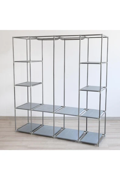 Tokyo Çok Raflı Çelik Profilli Bez Dolap - 3