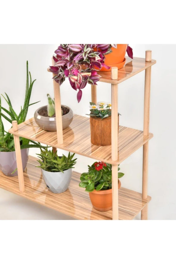 Prado Kahverengi Ahşap Dekoratif Çiçeklik - 2