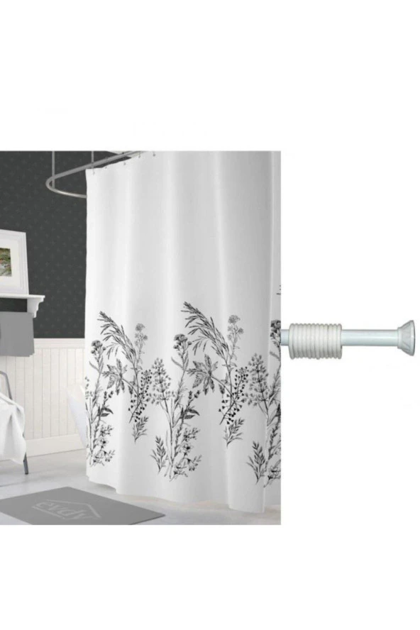 Prado Funda Banyo Perdesi + Askı Hediyeli 123-200 Cm - 3