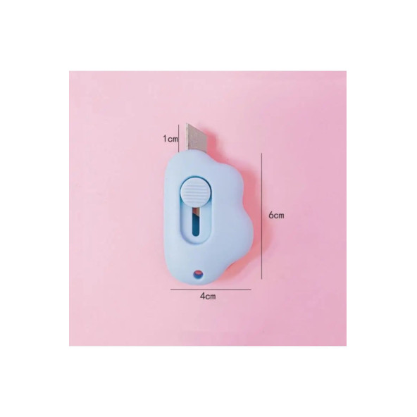 Mini Maket Bıçağı, Sevimli Bulut Şeklinde Kağıt Kesici,Ofis Kırtasiye Sticker, DIY - 2