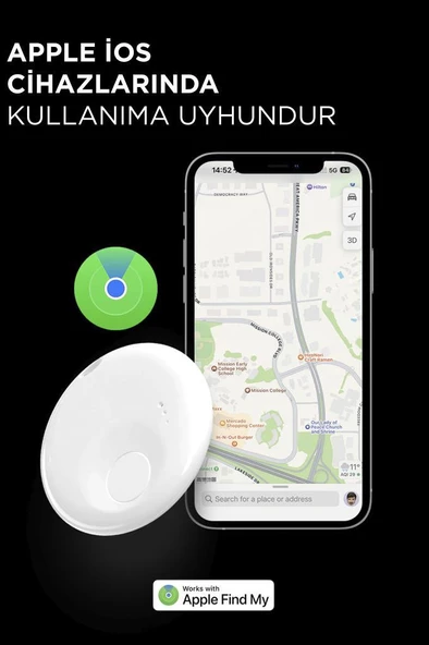 Torima Beyaz N Tag Takip Cihazı Apple My Find Uyumlu - 3