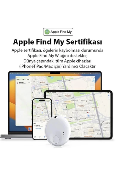 Torima Beyaz N Tag Takip Cihazı Apple My Find Uyumlu - 8