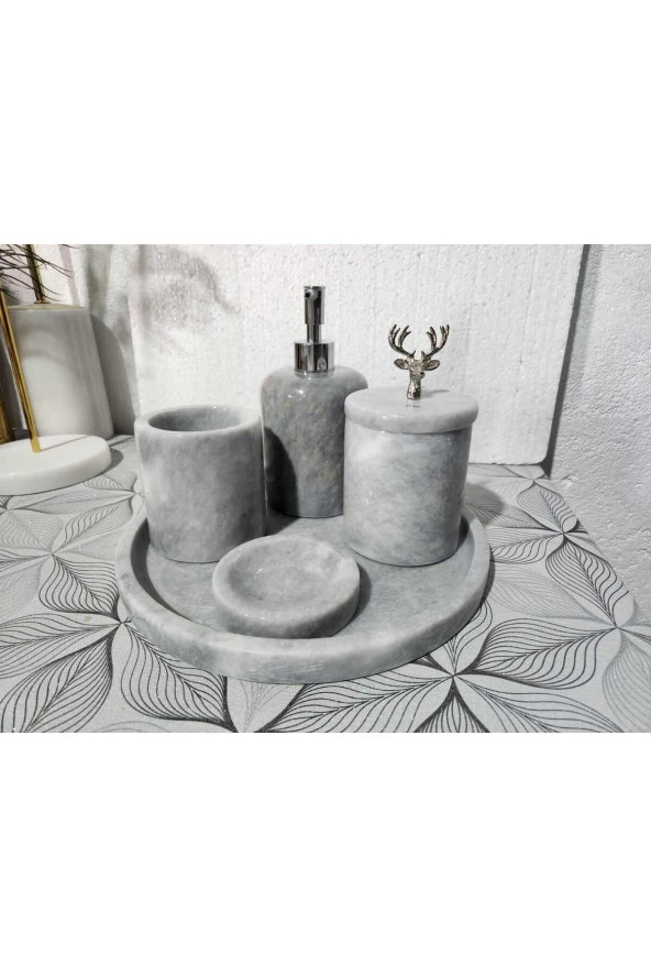 mermer 5li banyo seti - 2