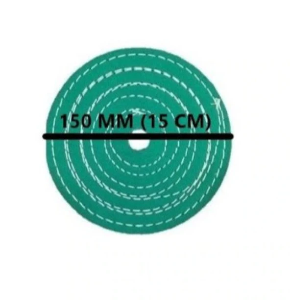 NİKELAJ PARLATMA KEÇESİ YEŞİL 150MM - Resim 2