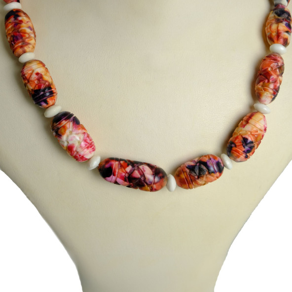 Lületaşı Ebruli Kolye - 2