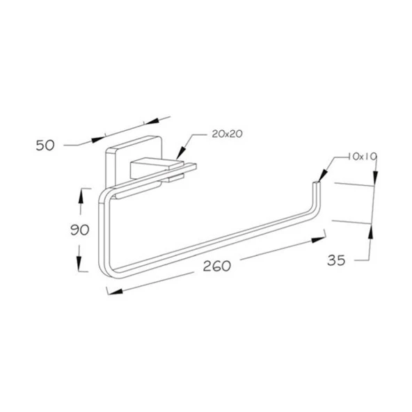 Kare Serisi Paslanmaz Mat Siyah Mutfak Banyo Kağıt Havluluk - 2