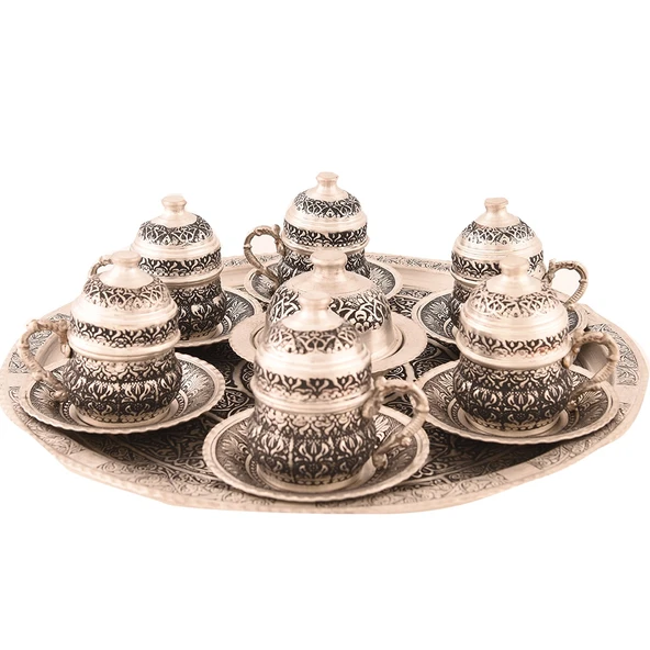 Nusnus Bakır Kahve Fincanı 6 Lı Takım - 2