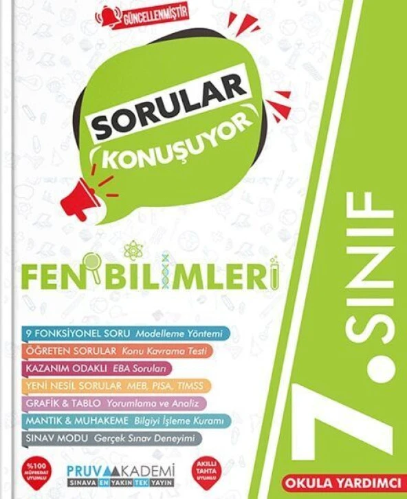 Pruva Akademi 7. Sınıf Fen Bilimleri Sorular Konuşuyor Soru Bankası