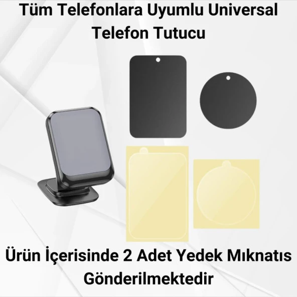 Coofbe 360° Döner Başlıklı Güçlü Mantetik Torpido Üzeri Araç İçi Telefon Tutucu Araç Tutucu - 5
