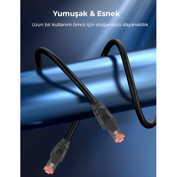 Bix C8S08 CAT 8 Ethernet Kablosu 40Gbps Veri Aktarımı 2000Mhz Bant Genişliği STP Kablo PVC Kaplama 8 Metre OUTLET - 2